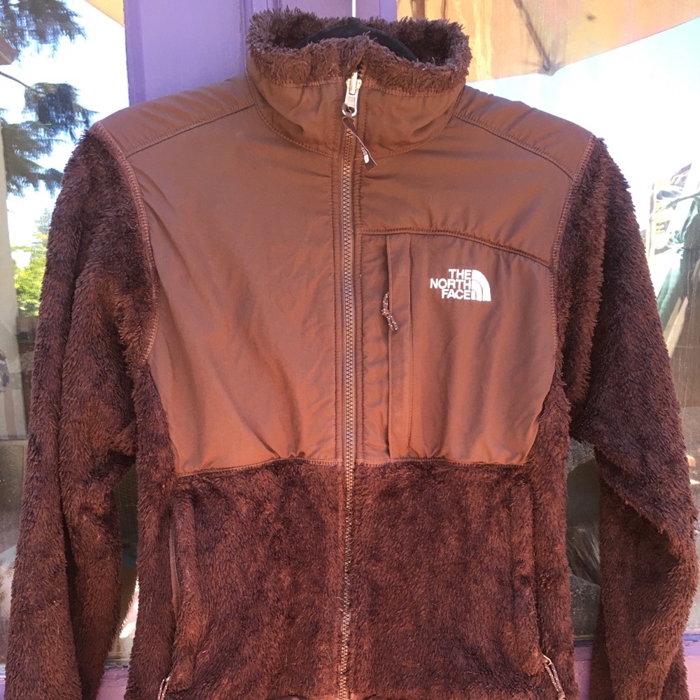 North Face Brown Fleece Jacket Womens Size XS